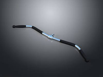 Durable Home Fitness Pull Up Bar With Ergonomic Black Grips And Stainless Steel 3d model