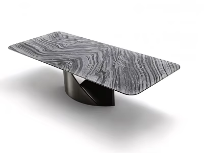 Modern Bar Counter Interior Design With Marble Surface And Black Metal Support Structure 3d model