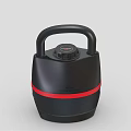 Sports Equipment Handheld Water Bottle with Black Body and Red Stripes for Gym Activities