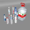 Various Sizes of Clear Plastic Bottled Water Containers on