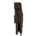 Modern Wooden Bookcase With Open Cube Shelves And Metal Support Legs Design