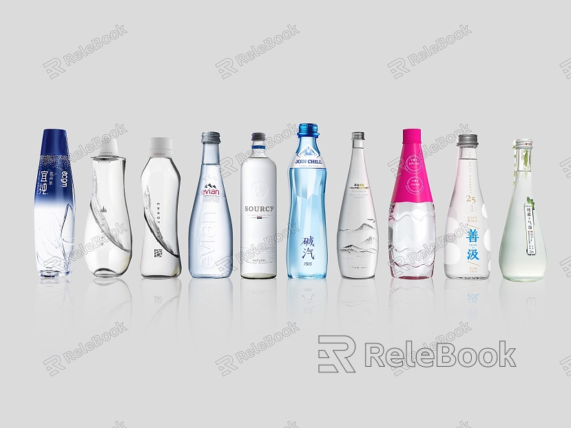 Mineral Water Drinking Water Pure Water Bottled Water Beverage Bottle Glass Bottle Plastic Bottle Soda Water Drink model