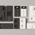 Switch socket panel combination 3d model