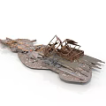 Unique Handcrafted Tank Model Assembled With Scrap Metal Artistic Structure Design