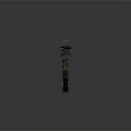 Tactical Assault Rifle With Metallic Finish Scope Magazine And Stock Design