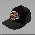 Harley Davidson Black Gray Baseball Cap With Stylish Logo Design 3d model