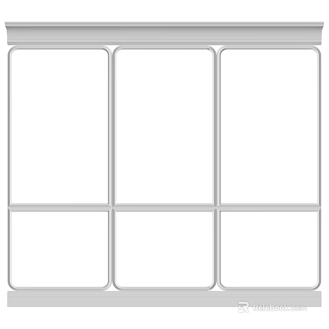 Modern White Wall Paneling Design With Panel Sections For Sleek Home Interior 3d model