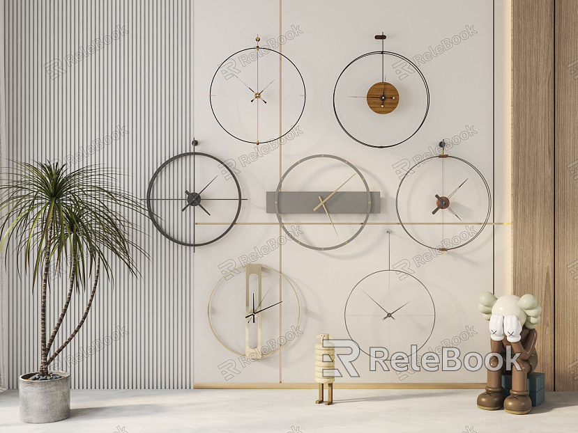 Modern clock wall clock wall decoration model