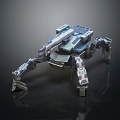 Futuristic Sci Fi Mechanical Spider Robot With Advanced Design And Weaponry 3d model