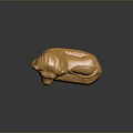 Golden Lion Statue With Detailed Base Engraved Animal Kingdom 2020 Text