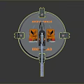 Turret Turntable Railgun Sci-fi Tower Defense Game Tower Defense Sci-fi Turret Game Turret Game Battery 3d model