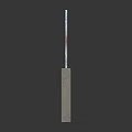 Sturdy Metal Fence With Vertical Bars On Cracked Concrete Base With Texture