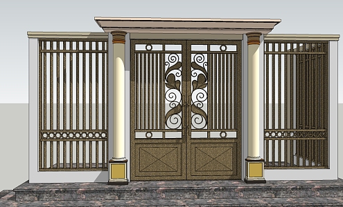 Jane European Gate Necessary Iron Gate 3d model