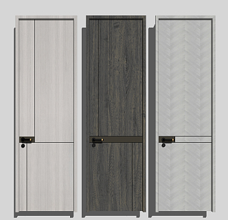 Modern swing door 3d model