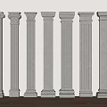 Roman Column Stigma Gypsum Column Square Column 3d model