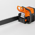 Industrial Chainsaw With Orange Black Design Powerful Motor And Sharp Chain