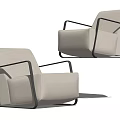 Modern single sofa 3d model