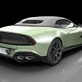 Light Green Sleek Sports Car With Modern Exterior Design And Black Rims