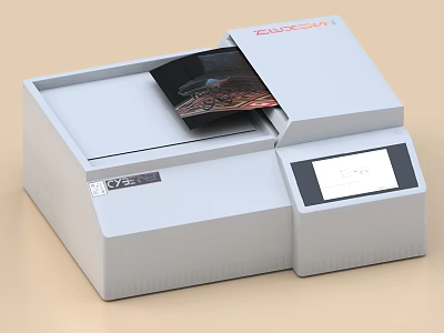 ZEISS White Digital Scanner With Display Screen Scanning Document In Office 3d model