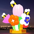 luminous flower air model 3d model