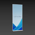 Commercial Equipment Roll Up Banner Stand 1.97m x 0.78m Blue Wave Design