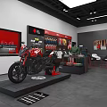 Modern Showroom Interior Design With Red Navy Reception Desk RBP Logo And Display Areas