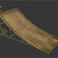 Wooden Skateboard Ramp With Metal Frame Structure And Smooth Surface