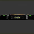 Futuristic Control Panel Device With Silver Black Body Metallic Texture And Colorful Buttons