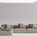 Modern Combination Sofa Multiplayer Sofa 3d model