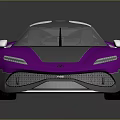 Purple Sports Car With Sleek Design White Roof And Shiny Body On Dark Background