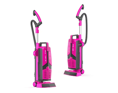 Pink And Black Upright Vacuum Cleaners For Household Daily Cleaning Appliances 3d model