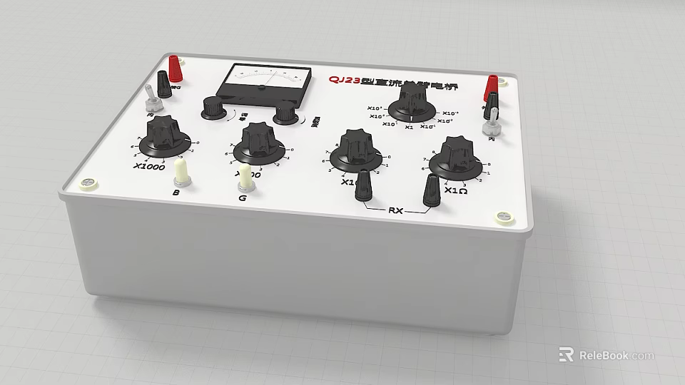 Industrial Control Panel With Multiple Adjustable Knobs Switches And Test Functions 3d model 