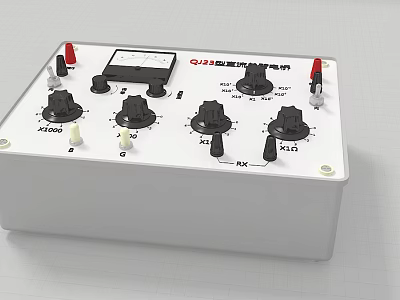 Industrial Control Panel With Multiple Adjustable Knobs Switches And Test Functions 3d model