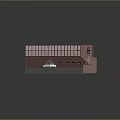Multi Story Apartment Building With Red Roof White Exterior Multiple Windows And Brick Base