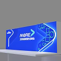 2024 International Commercial Equipment Expo MORE Themed Blue Display Panel With Equipment Icons