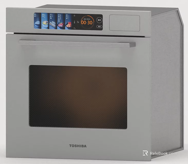 Toshiba Stainless Steel Oven With Digital Display And Timer Function For Modern Kitchen Appliance 3d model 