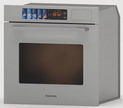 Toshiba Stainless Steel Oven With Digital Display And Timer Function For Modern Kitchen Appliance 3d model