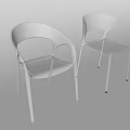Modern Transparent Acrylic Leisure Chairs With Curved Back And Clear Frame Design