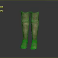 Men's Brown Knee High Boots Displayed on Dark Surface with Gray Background