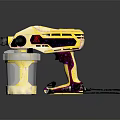 Yellow And Pink Handheld Kitchen Mixer With Transparent Container And Power Cord