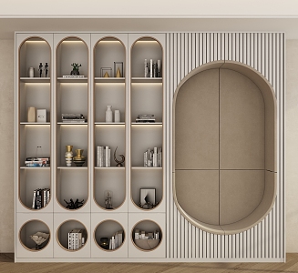 Modern Decorative Cabinet Bookcase 3d model