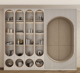 Modern Decorative Cabinet Bookcase 3d model