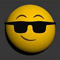 Cute Yellow Smiley Face Decorative Ornament Set With Sunglasses For Home Decor