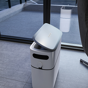 Modern trash can 3d model