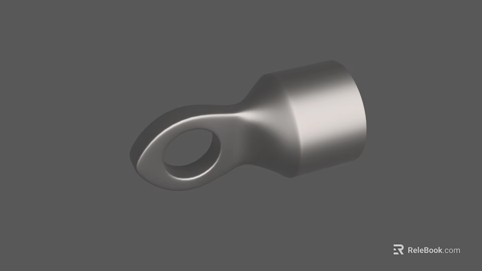 Durable Metal Industrial Component With Smooth Surface And Circular Hole 3d model