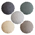 Assorted Color Round Cushions With Soft Textured Fabric For Home Decor