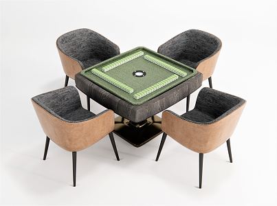 Modern Mahjong Table and Chair Casual Table and Chair Dining Chair Backrest Chair Mahjong 3d model