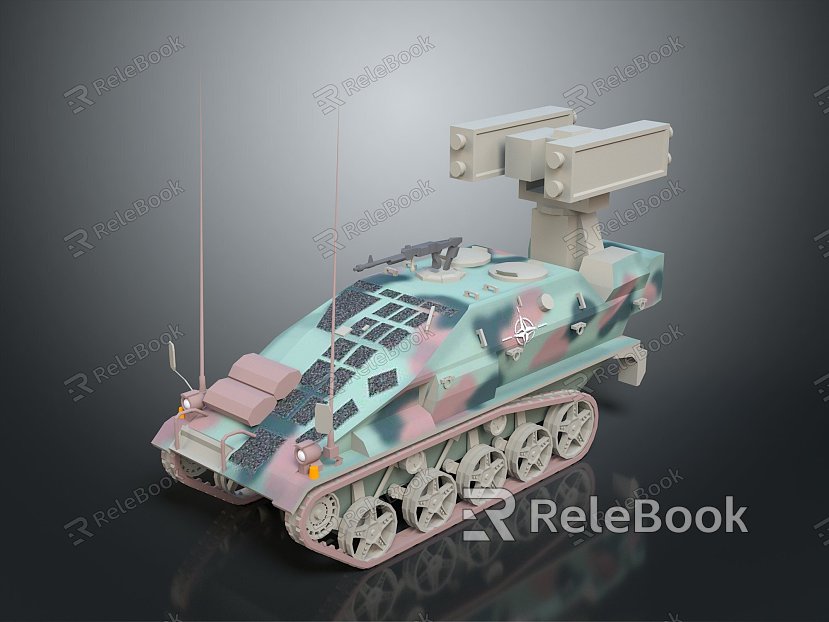 Modern Tank Bulletproof Car Air Defense Tank Armed Jeep Armed Car model