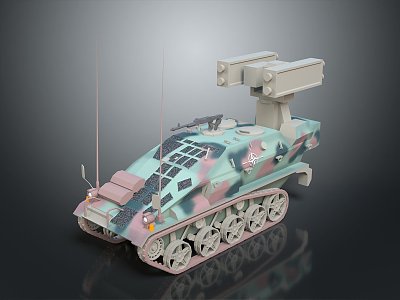 Modern Tank Bulletproof Car Air Defense Tank Armed Jeep Armed Car model