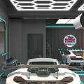 4S Auto Service Store With Modern Exterior Displayed Cars And Service Experience